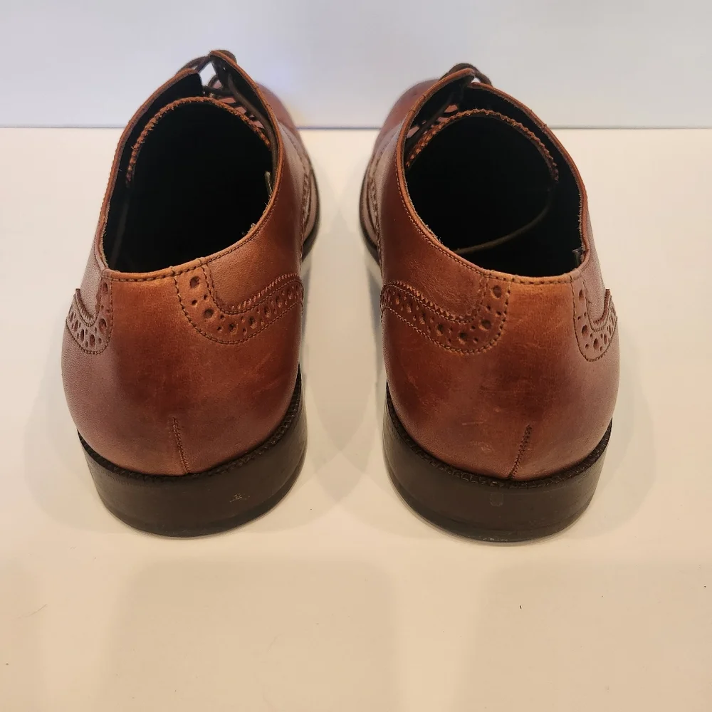 Men's COLE HAAN 'Harrison' Brown Leather Wingtip Oxfords Shoes Mens Size 13